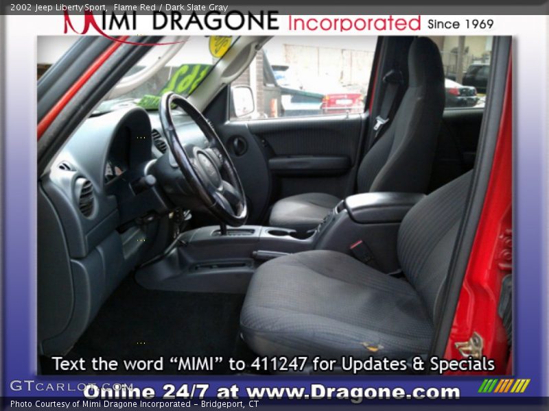 Flame Red / Dark Slate Gray 2002 Jeep Liberty Sport