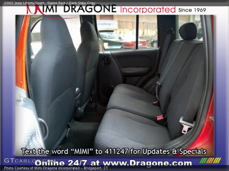 Flame Red / Dark Slate Gray 2002 Jeep Liberty Sport