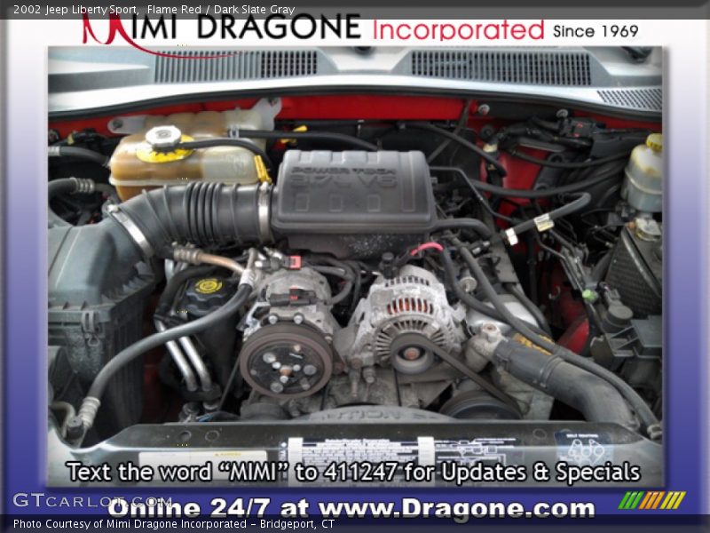Flame Red / Dark Slate Gray 2002 Jeep Liberty Sport