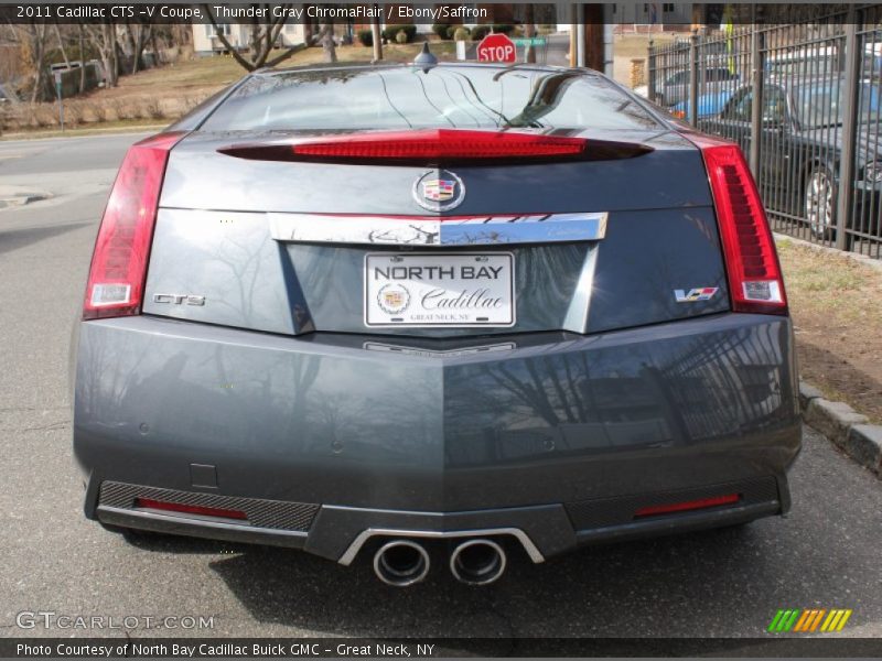 Thunder Gray ChromaFlair / Ebony/Saffron 2011 Cadillac CTS -V Coupe