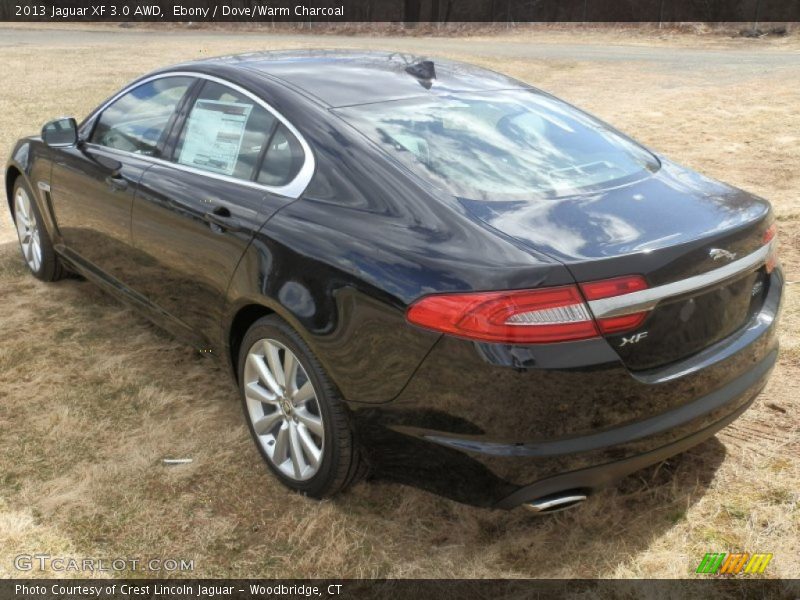 Ebony / Dove/Warm Charcoal 2013 Jaguar XF 3.0 AWD