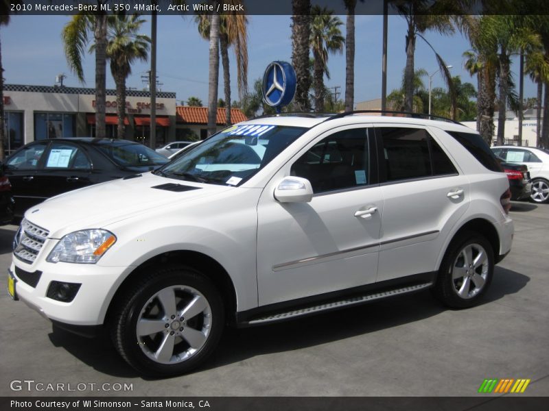 Arctic White / Black 2010 Mercedes-Benz ML 350 4Matic