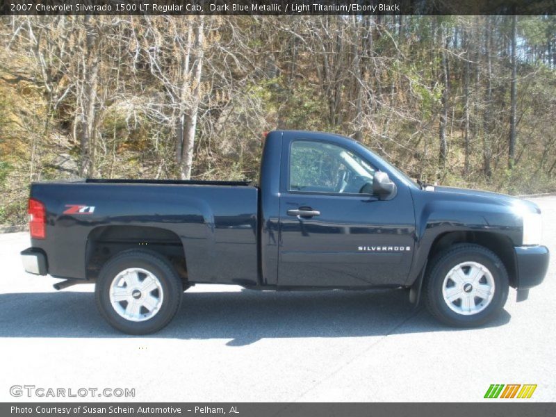 Dark Blue Metallic / Light Titanium/Ebony Black 2007 Chevrolet Silverado 1500 LT Regular Cab