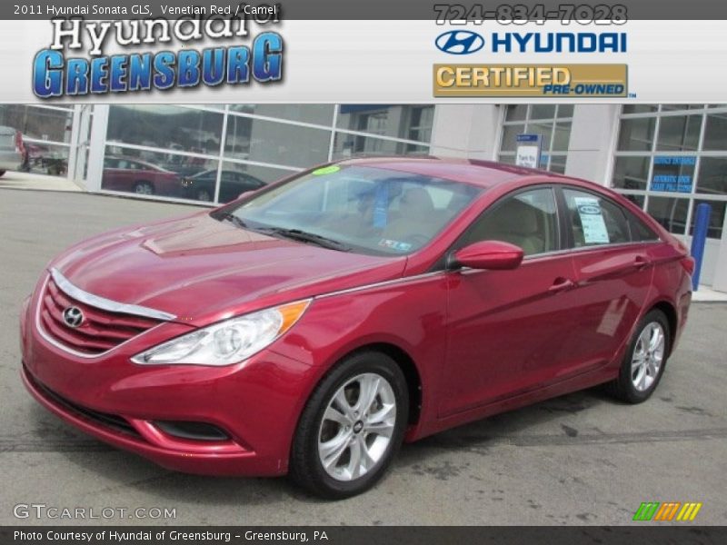 Venetian Red / Camel 2011 Hyundai Sonata GLS