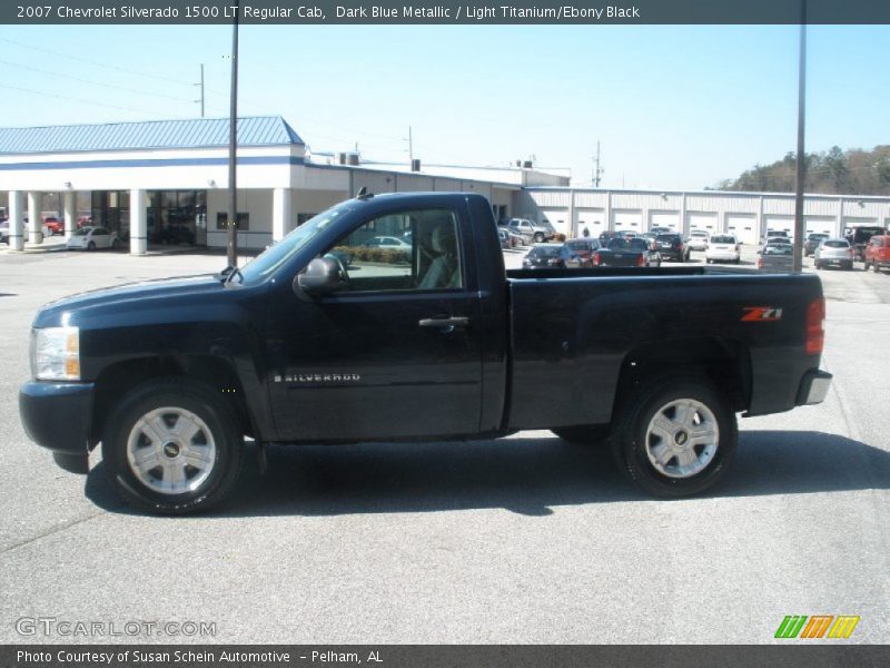 Dark Blue Metallic / Light Titanium/Ebony Black 2007 Chevrolet Silverado 1500 LT Regular Cab