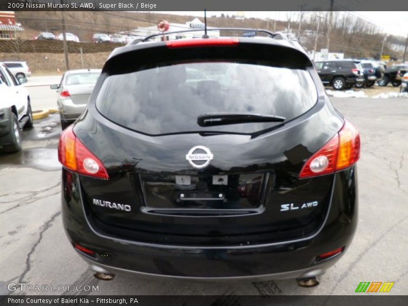 Super Black / Beige 2009 Nissan Murano SL AWD