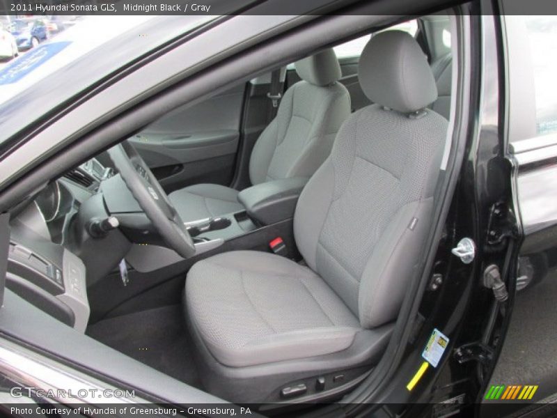 Midnight Black / Gray 2011 Hyundai Sonata GLS