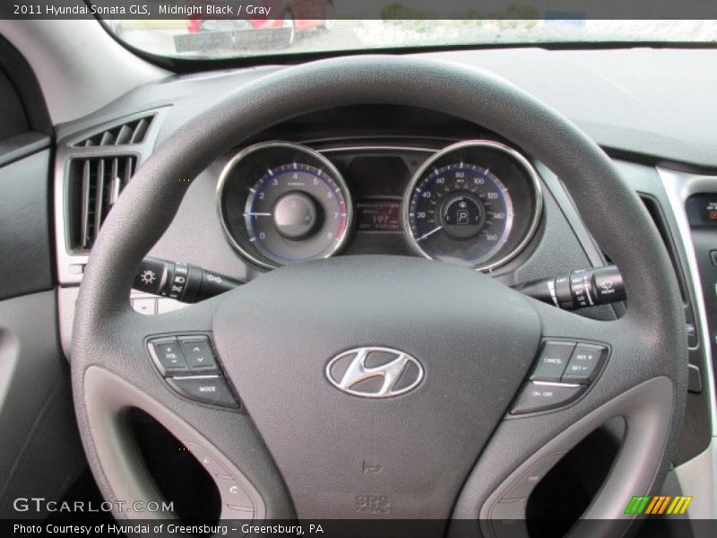 Midnight Black / Gray 2011 Hyundai Sonata GLS