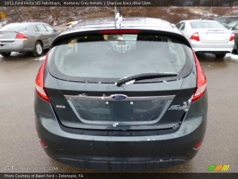 Monterey Grey Metallic / Charcoal Black/Blue Cloth 2011 Ford Fiesta SES Hatchback