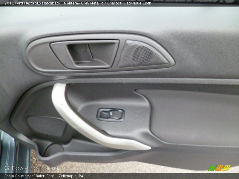 Monterey Grey Metallic / Charcoal Black/Blue Cloth 2011 Ford Fiesta SES Hatchback