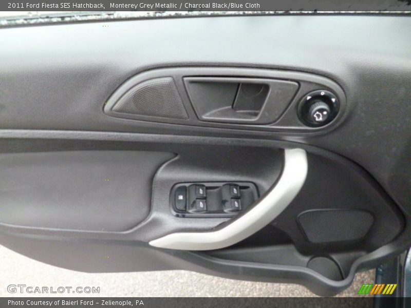 Monterey Grey Metallic / Charcoal Black/Blue Cloth 2011 Ford Fiesta SES Hatchback