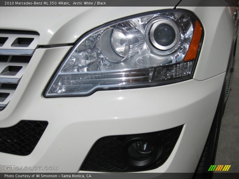 Arctic White / Black 2010 Mercedes-Benz ML 350 4Matic