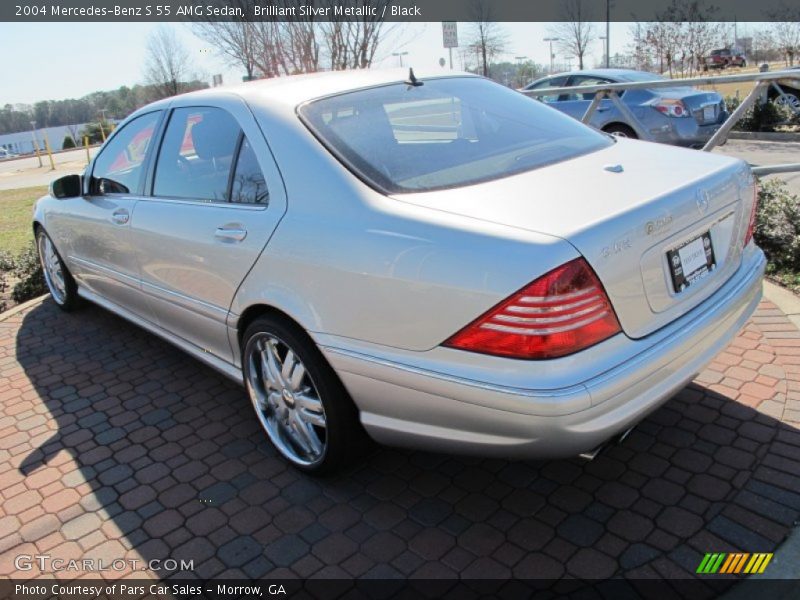 Brilliant Silver Metallic / Black 2004 Mercedes-Benz S 55 AMG Sedan