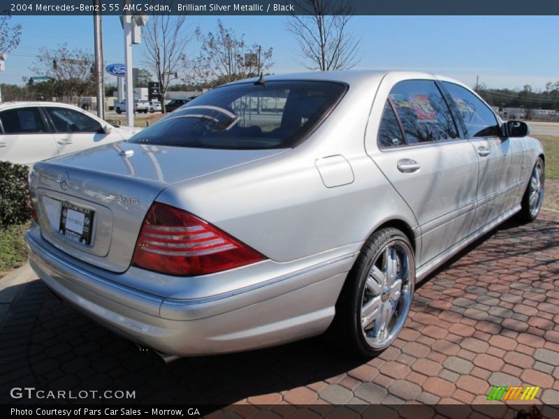 Brilliant Silver Metallic / Black 2004 Mercedes-Benz S 55 AMG Sedan