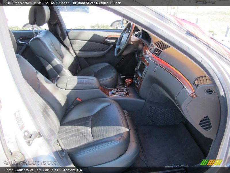 Brilliant Silver Metallic / Black 2004 Mercedes-Benz S 55 AMG Sedan