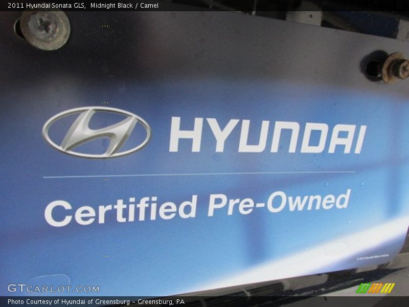 Midnight Black / Camel 2011 Hyundai Sonata GLS