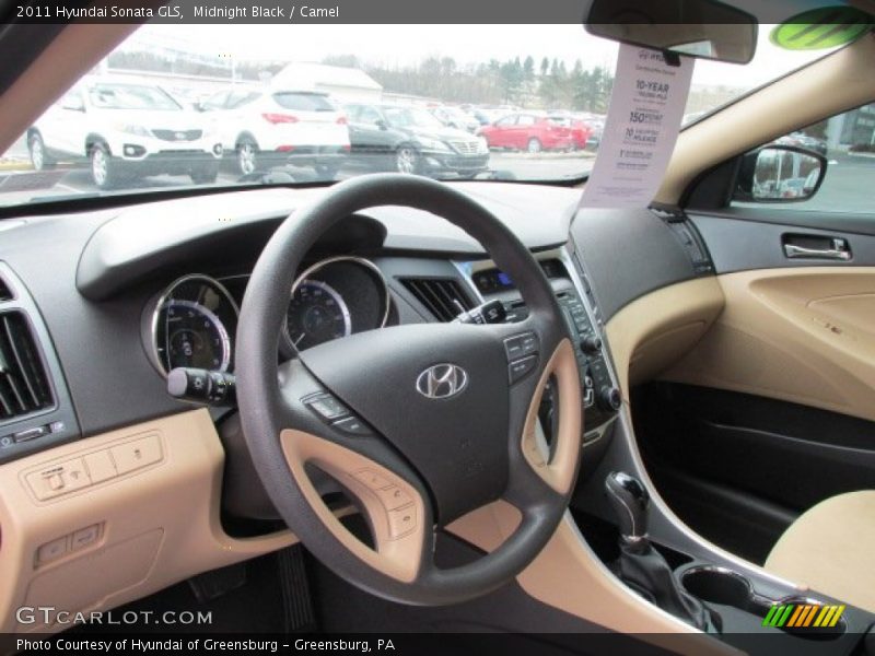 Midnight Black / Camel 2011 Hyundai Sonata GLS