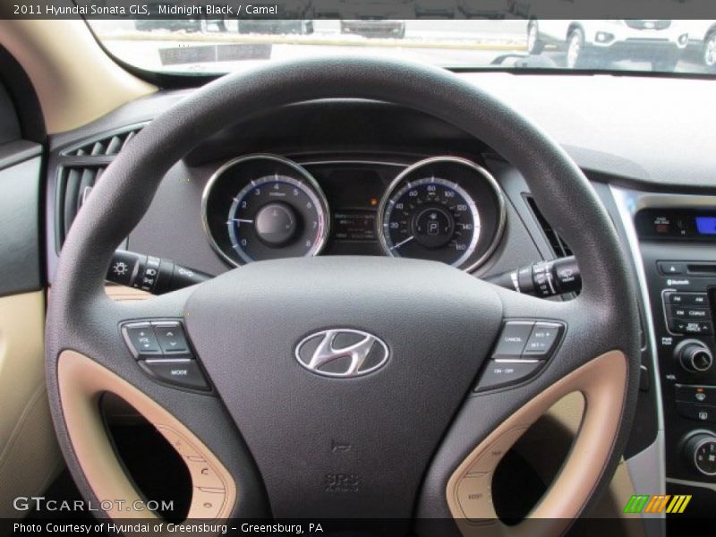 Midnight Black / Camel 2011 Hyundai Sonata GLS