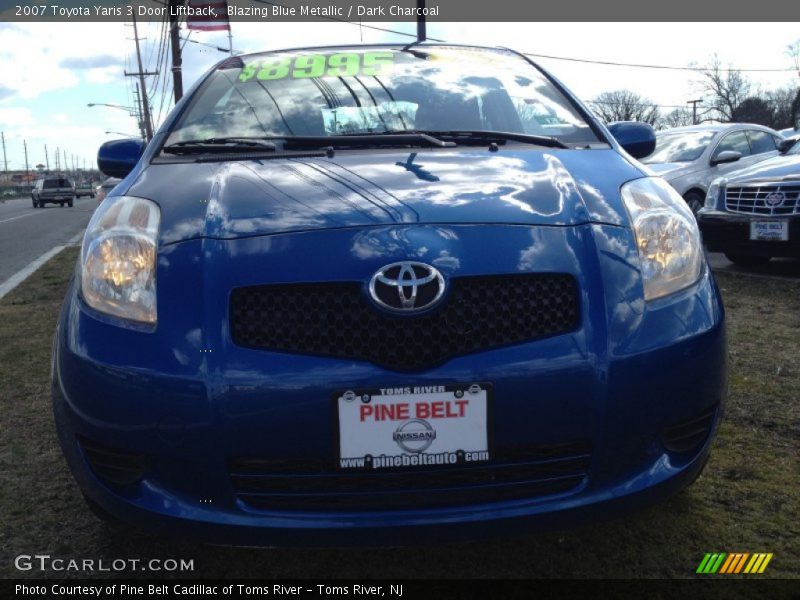 Blazing Blue Metallic / Dark Charcoal 2007 Toyota Yaris 3 Door Liftback