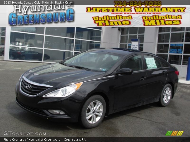 Midnight Black / Gray 2013 Hyundai Sonata GLS