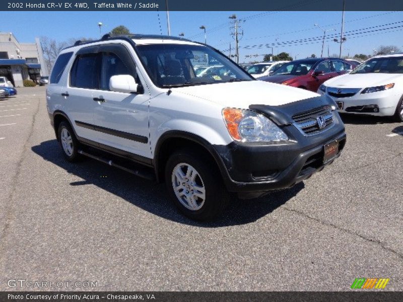Taffeta White / Saddle 2002 Honda CR-V EX 4WD