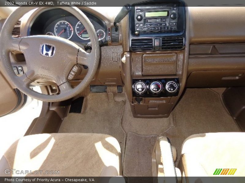 Taffeta White / Saddle 2002 Honda CR-V EX 4WD