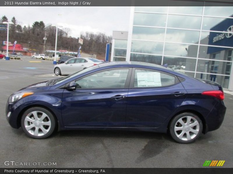 Indigo Night / Gray 2013 Hyundai Elantra Limited