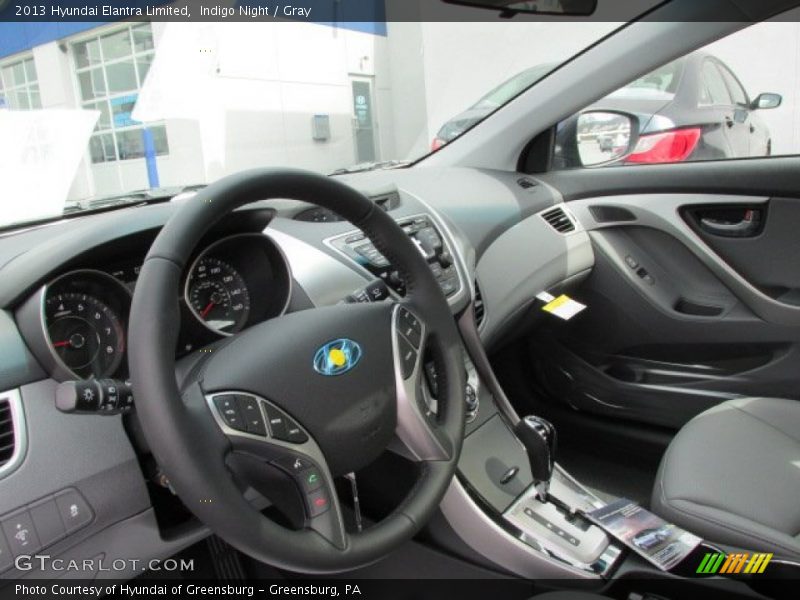 Indigo Night / Gray 2013 Hyundai Elantra Limited