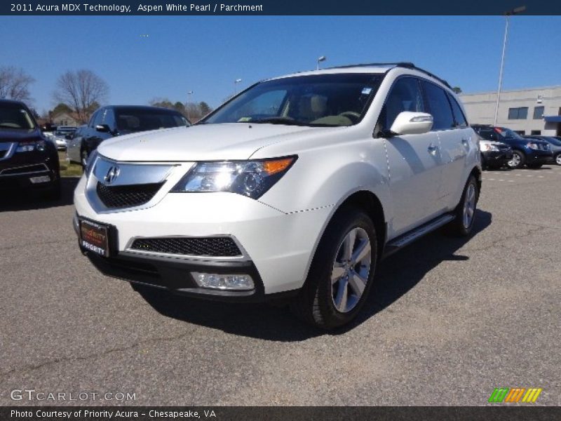 Aspen White Pearl / Parchment 2011 Acura MDX Technology