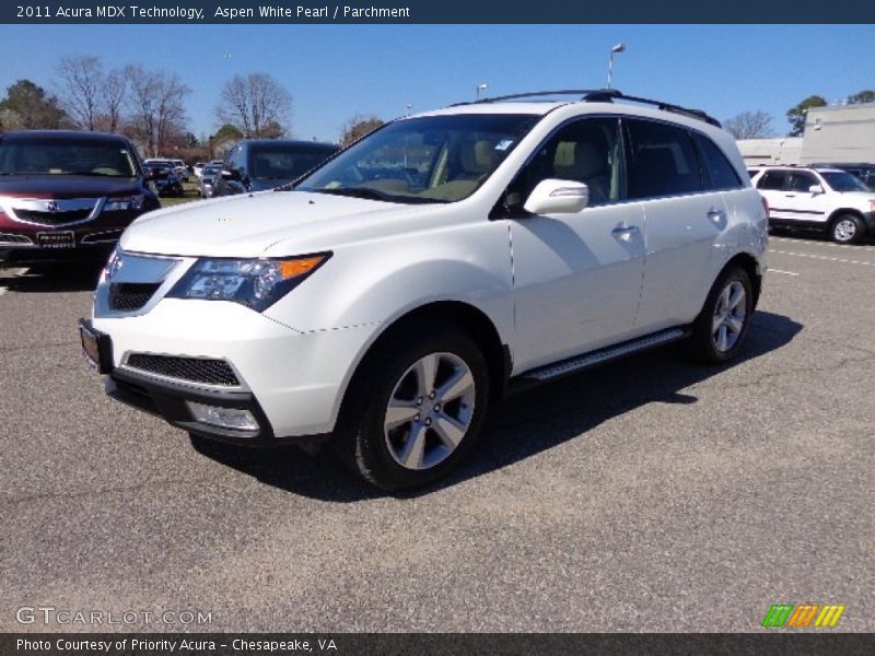 Aspen White Pearl / Parchment 2011 Acura MDX Technology