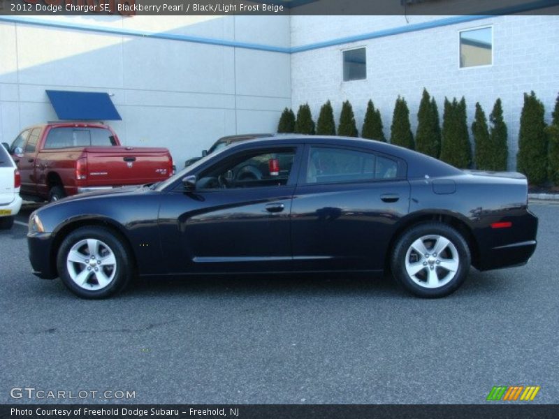 Blackberry Pearl / Black/Light Frost Beige 2012 Dodge Charger SE