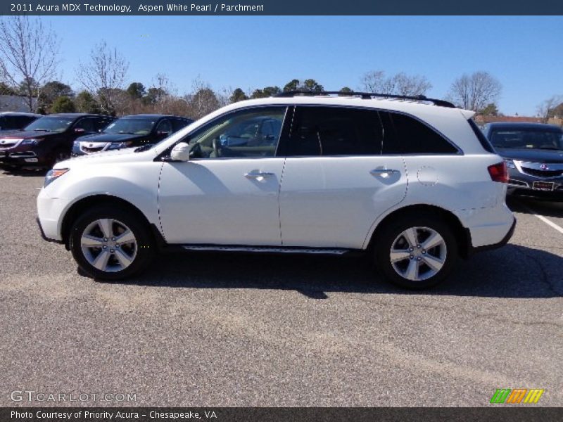 Aspen White Pearl / Parchment 2011 Acura MDX Technology