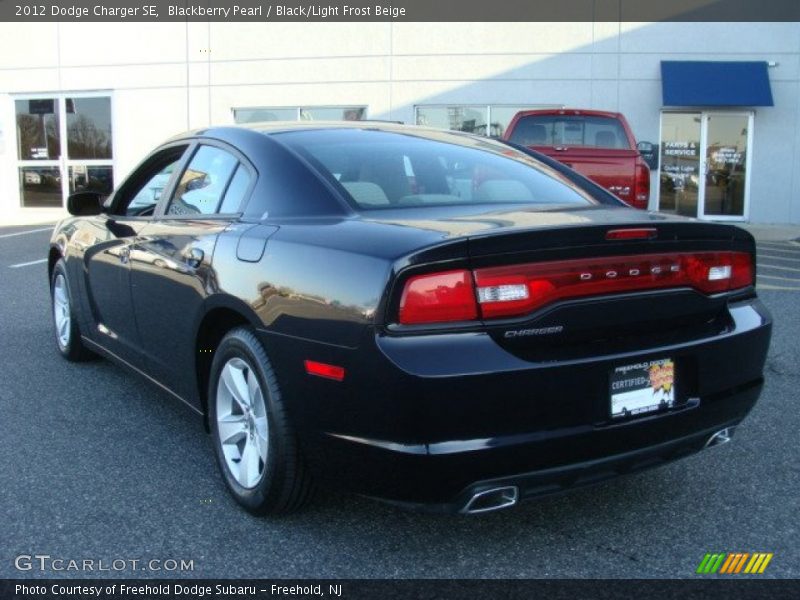 Blackberry Pearl / Black/Light Frost Beige 2012 Dodge Charger SE