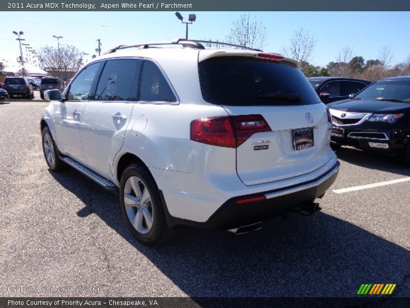 Aspen White Pearl / Parchment 2011 Acura MDX Technology