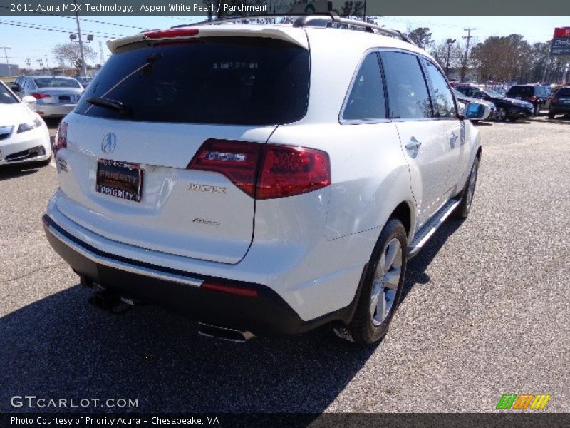Aspen White Pearl / Parchment 2011 Acura MDX Technology
