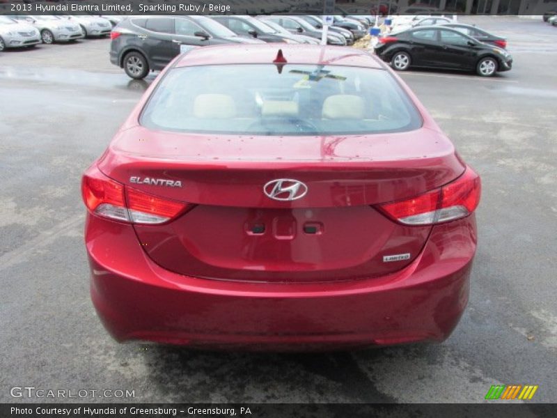 Sparkling Ruby / Beige 2013 Hyundai Elantra Limited