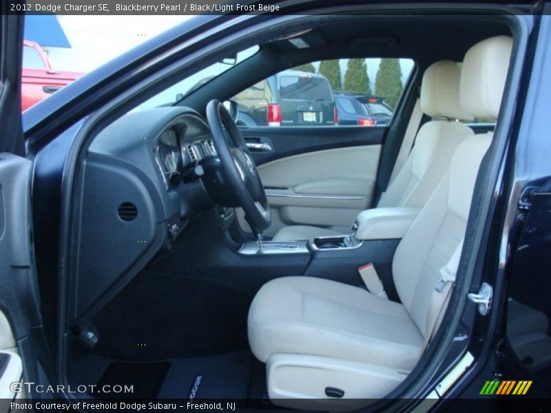 Blackberry Pearl / Black/Light Frost Beige 2012 Dodge Charger SE
