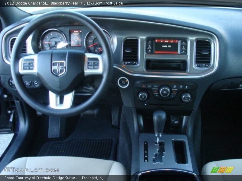 Blackberry Pearl / Black/Light Frost Beige 2012 Dodge Charger SE