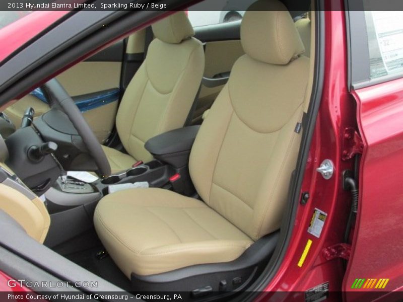 Sparkling Ruby / Beige 2013 Hyundai Elantra Limited