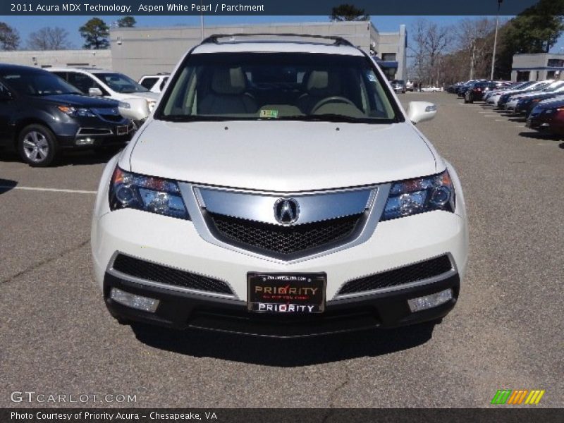 Aspen White Pearl / Parchment 2011 Acura MDX Technology