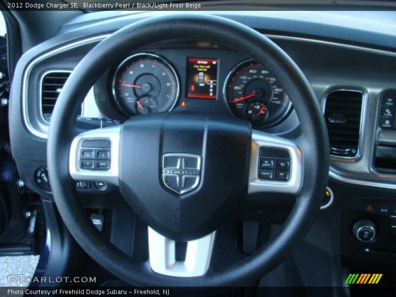 Blackberry Pearl / Black/Light Frost Beige 2012 Dodge Charger SE