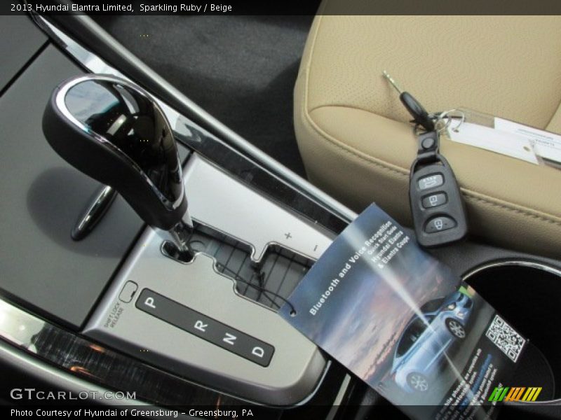 Sparkling Ruby / Beige 2013 Hyundai Elantra Limited