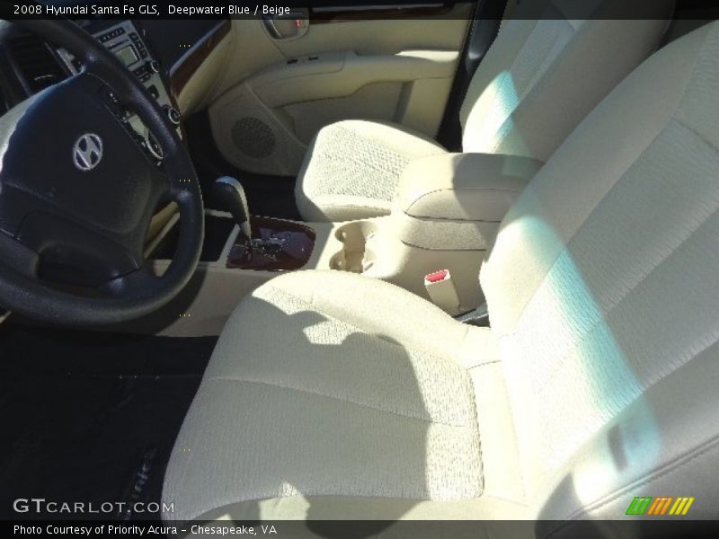 Deepwater Blue / Beige 2008 Hyundai Santa Fe GLS