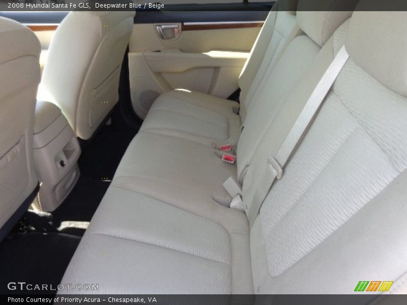 Deepwater Blue / Beige 2008 Hyundai Santa Fe GLS