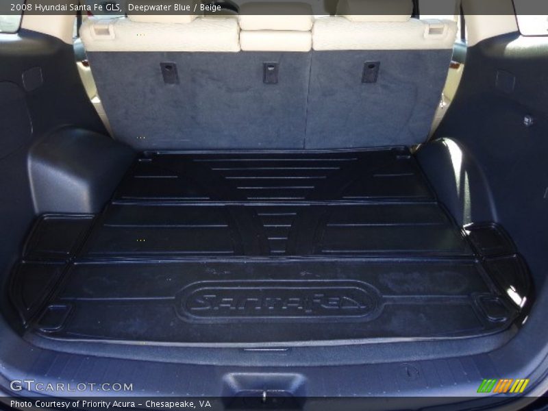 Deepwater Blue / Beige 2008 Hyundai Santa Fe GLS