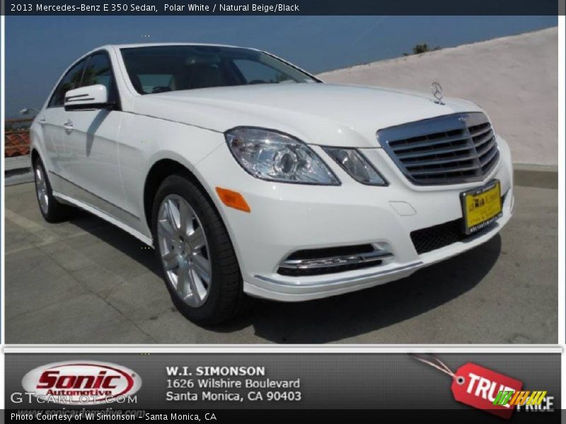 Polar White / Natural Beige/Black 2013 Mercedes-Benz E 350 Sedan