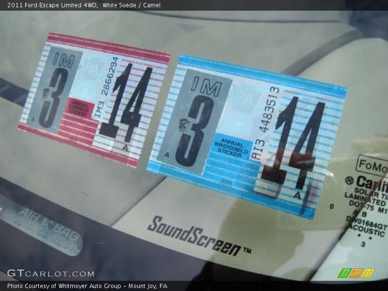 White Suede / Camel 2011 Ford Escape Limited 4WD