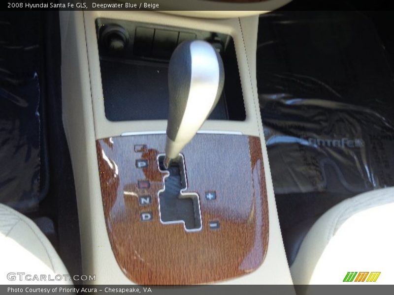 Deepwater Blue / Beige 2008 Hyundai Santa Fe GLS