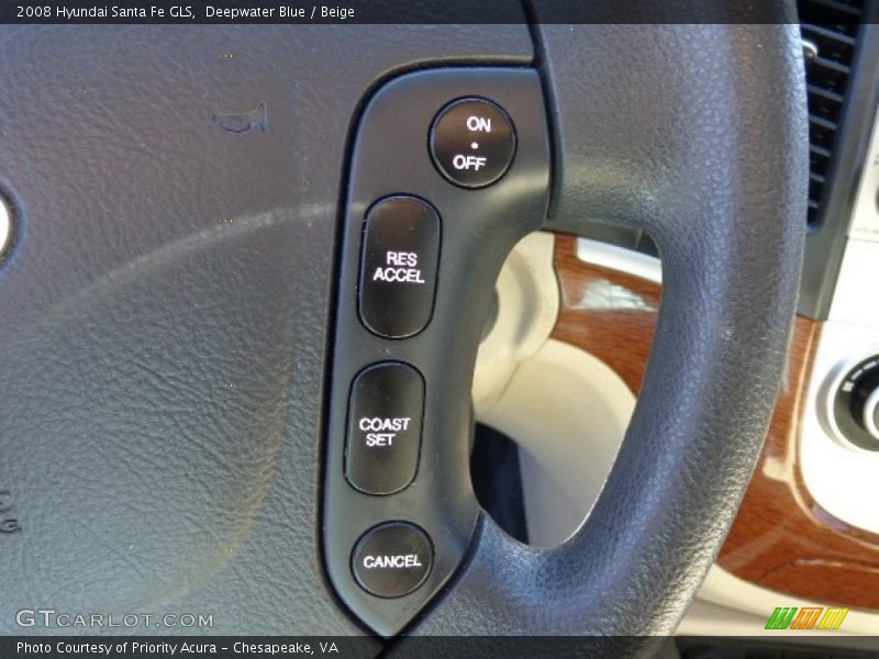 Deepwater Blue / Beige 2008 Hyundai Santa Fe GLS