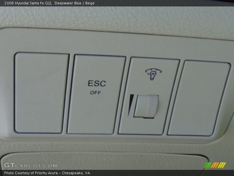 Deepwater Blue / Beige 2008 Hyundai Santa Fe GLS